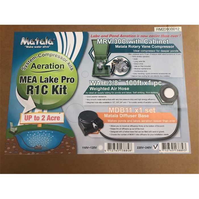 Aquatic Science Aérateurs de bassin COMPRESSEUR D'AIR MRV30C1 + MDB11 + 30M (MAX 10 000M²) PMAMRV030E 5425030686140